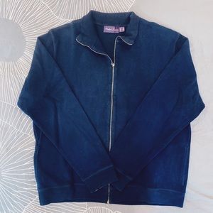 Ralph Lauren Navy Zip-up Sweater size L